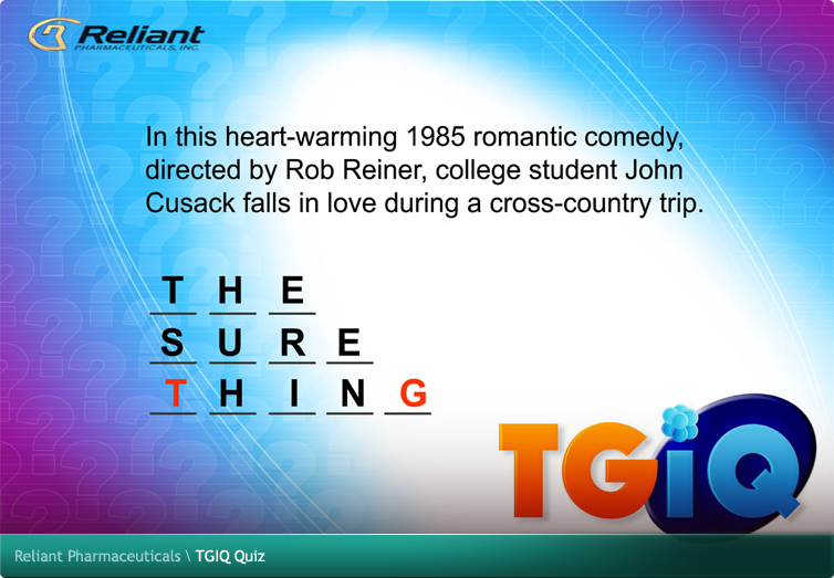 Reliant TGIQ Flash Game