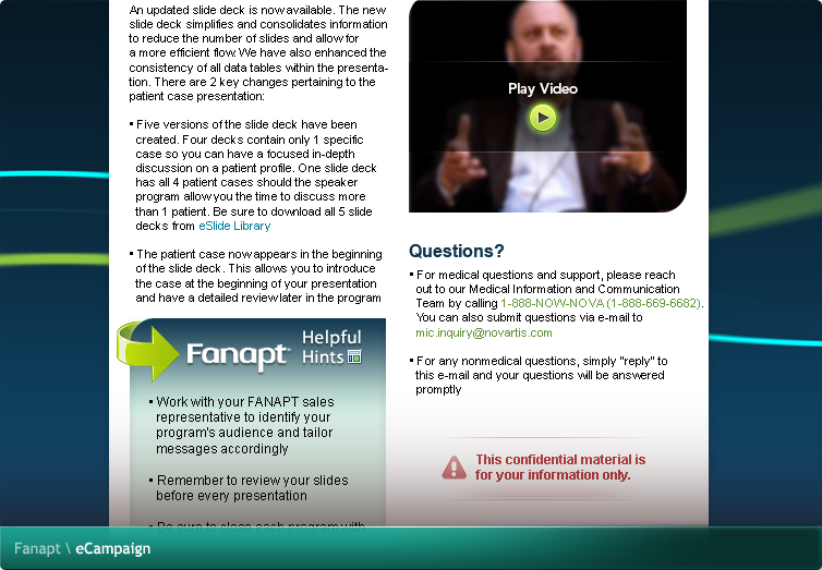Fanapt eCampaign